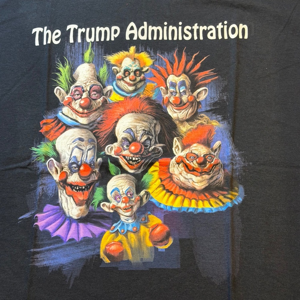 The Trump Administration Fruit of the Loom Clown Graphic T-Shirt Black Mens 2XL